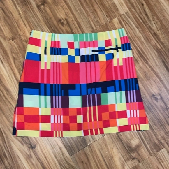 Golftini women’s skort 8 medium skirt golf athletic stretch pattern mini pockets - Picture 5 of 11